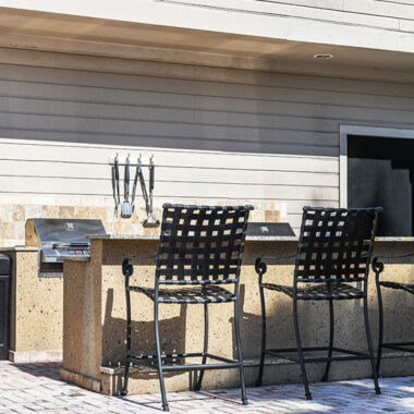 Poolside Gas Grilling Area
