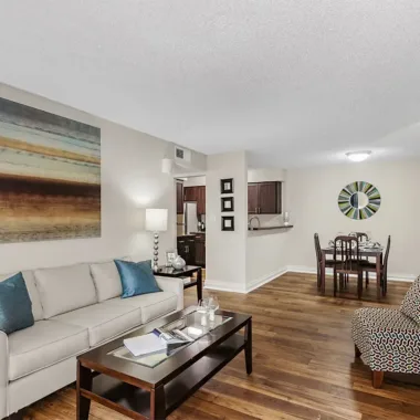 Large open floor plan with living room at Willowbrooke Apartments in Lakeland, FL
