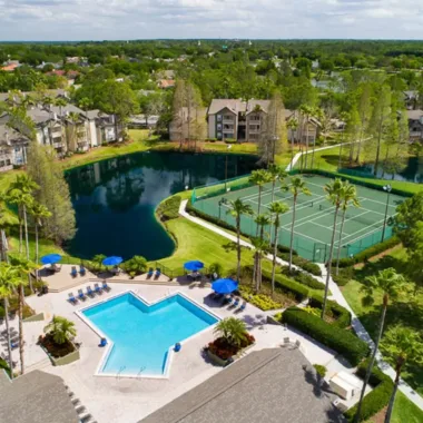 Aerial view of Willowbrooke Apartments in Lakeland, FL